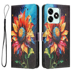 For Honor X5c 4G / Honor X5c Plus 4G Pung Etui Mønstertryk PU Læder Telefoncover med Snor