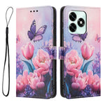 For Honor X5c 4G / Honor X5c Plus 4G Pung Etui Mønstertryk PU Læder Telefoncover med Snor