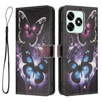 For Honor X5c 4G / Honor X5c Plus 4G Pung Etui Mønstertryk PU Læder Telefoncover med Snor