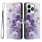 For Honor X5c 4G / Honor X5c Plus 4G Pung Etui Mønstertryk PU Læder Telefoncover med Snor