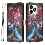 For Honor X5c 4G / Honor X5c Plus 4G Pung Etui Mønstertryk PU Læder Telefoncover med Snor