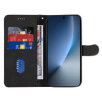 For Honor Magic8 5G Wallet Case Leather Phone Cover Stand with Curved Line Design