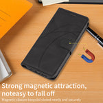 For Honor Magic8 5G Wallet Case Leather Phone Cover Stand with Curved Line Design