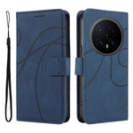 For Honor Magic8 5G Wallet Case Leather Phone Cover Stand with Curved Line Design