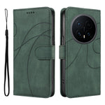 For Honor Magic8 5G Wallet Case Leather Phone Cover Stand with Curved Line Design