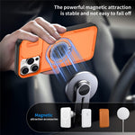 Til iPhone 16 Pro Max Magnetisk Cover Skydbart Kameralåg Roterende Støtteben PC + TPU Telefoncover
