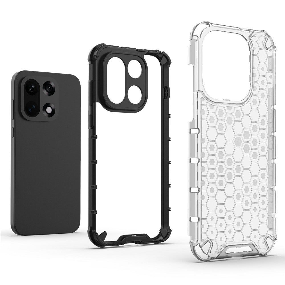 For OnePlus 15 5G Case PC + TPU Phone Cover Honeycomb Shape