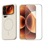 Xiaomi 17 Pro flytande silikon magnetiskt skal stötsäkert mobilskydd med skärmskydd