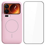 For Xiaomi 17 Pro Max Liquid Silicone Case Magnetic Case Shockproof Phone Cover with Screen Protector