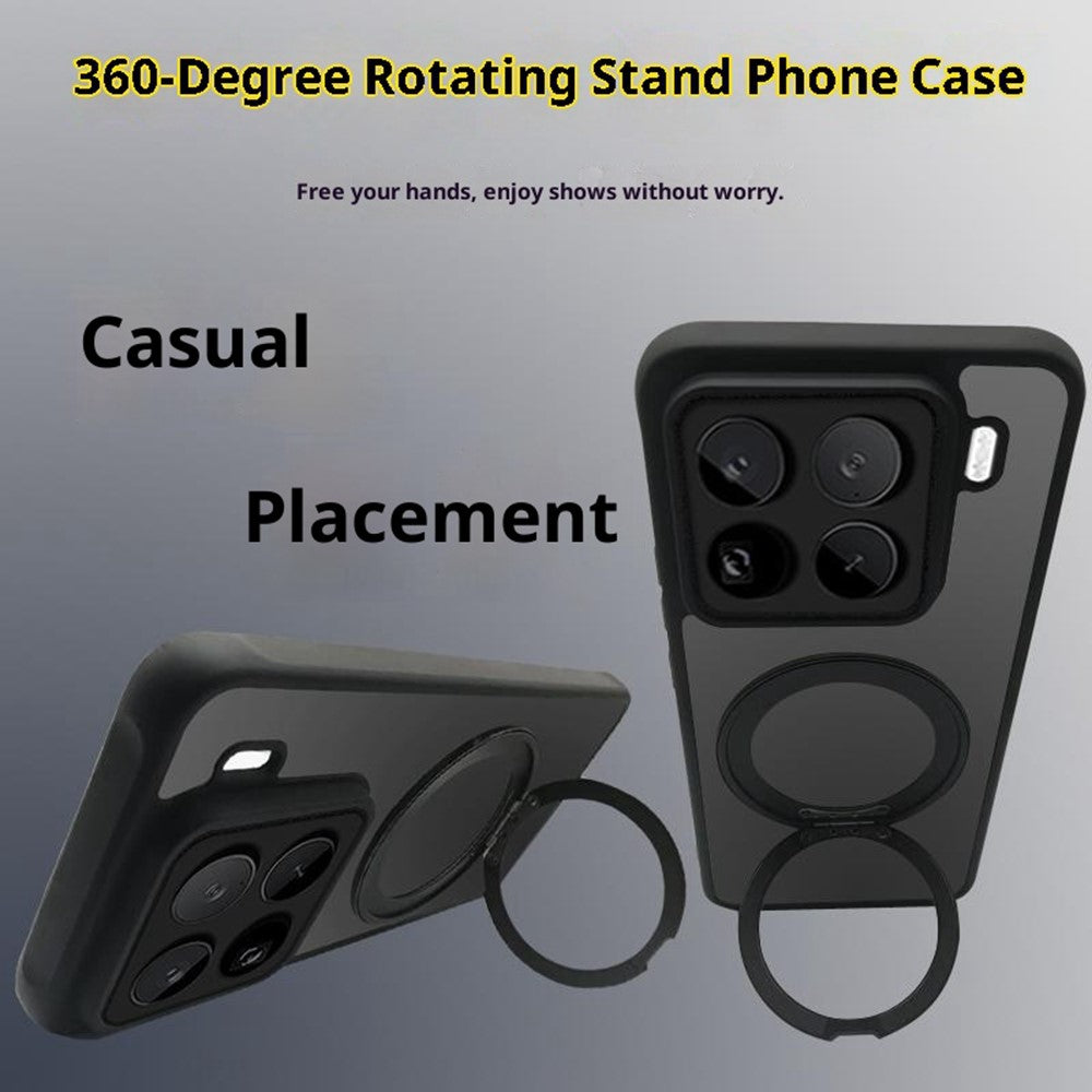 For Xiaomi 15T Pro Kickstand Magnetic Case TPU PC Phone Shell with Screen Film