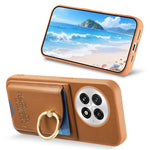 For OnePlus 13 Case Card Holder Rhinestone Ring Holder Kickstand Leather Back Phone Cover