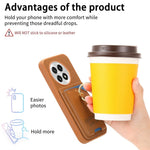 For OnePlus 13 Case Card Holder Rhinestone Ring Holder Kickstand Leather Back Phone Cover