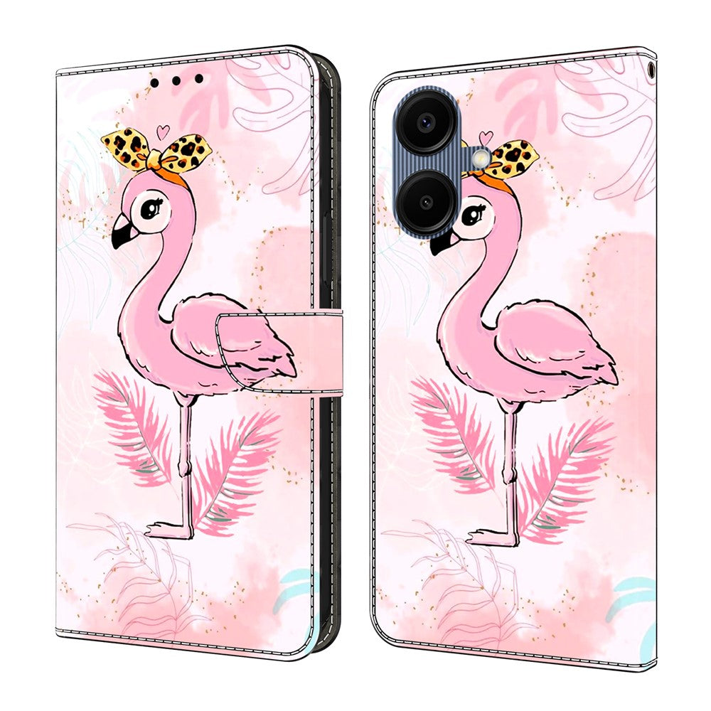 Til Samsung Galaxy A08 5G / A08 4G / A07 5G / A07 4G Cover, Foldbart Stativ, Tegnebog, Mønstertryk, PU Læder Flip Telefoncover