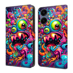 Til Samsung Galaxy A08 5G / A08 4G / A07 5G / A07 4G Cover, Foldbart Stativ, Tegnebog, Mønstertryk, PU Læder Flip Telefoncover