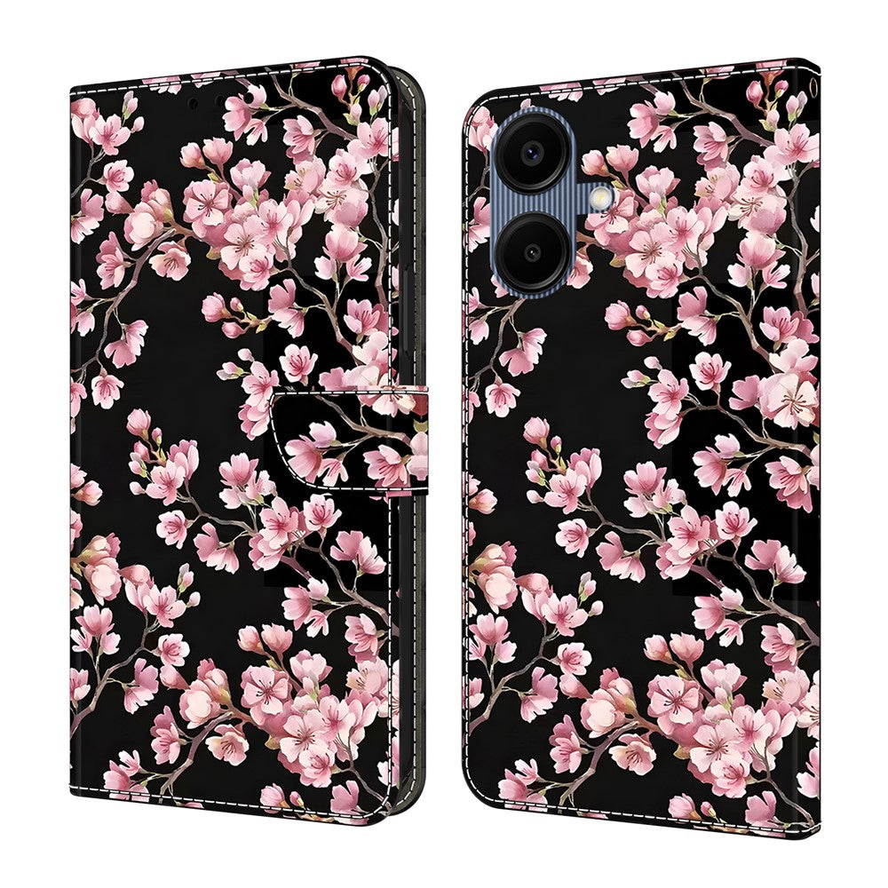 Til Samsung Galaxy A08 5G / A08 4G / A07 5G / A07 4G Cover, Foldbart Stativ, Tegnebog, Mønstertryk, PU Læder Flip Telefoncover