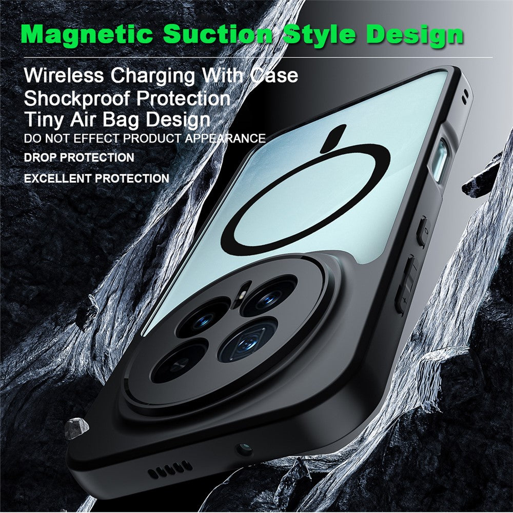 IMAK UX-9A For Honor Magic8 Pro 5G Clear Case Magnetic Case Tiny Airbag PC + TPU Phone Cover