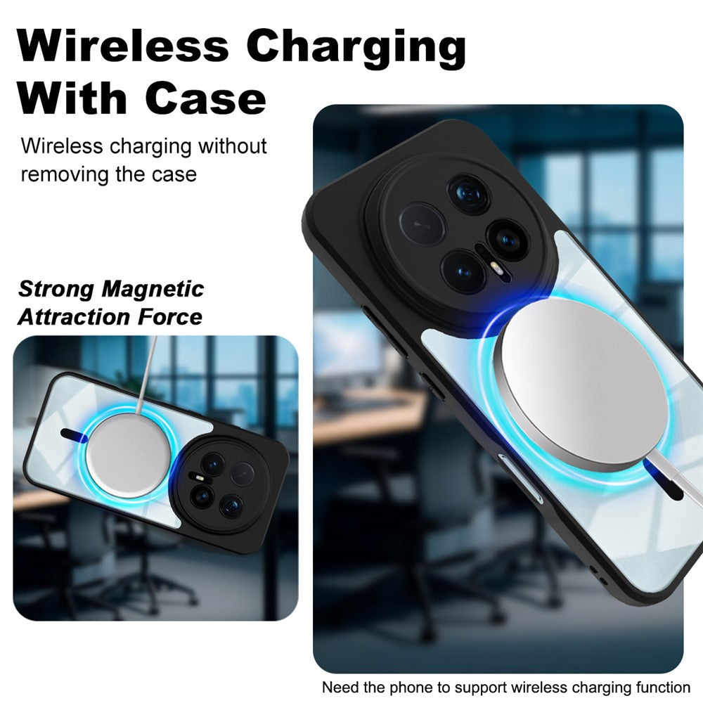 IMAK UX-9A For Honor Magic8 Pro 5G Clear Case Magnetic Case Tiny Airbag PC + TPU Phone Cover