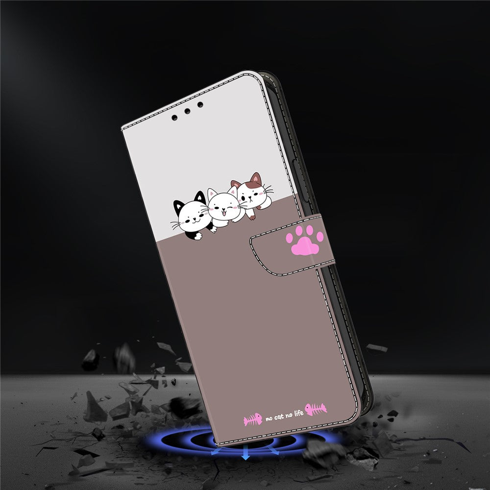 For Xiaomi Redmi 15C 4G (Global) (171mm)  /  Poco C85 4G (171mm) Case Foldable Stand Wallet Pattern Printing PU Leather Flip Phone Cover