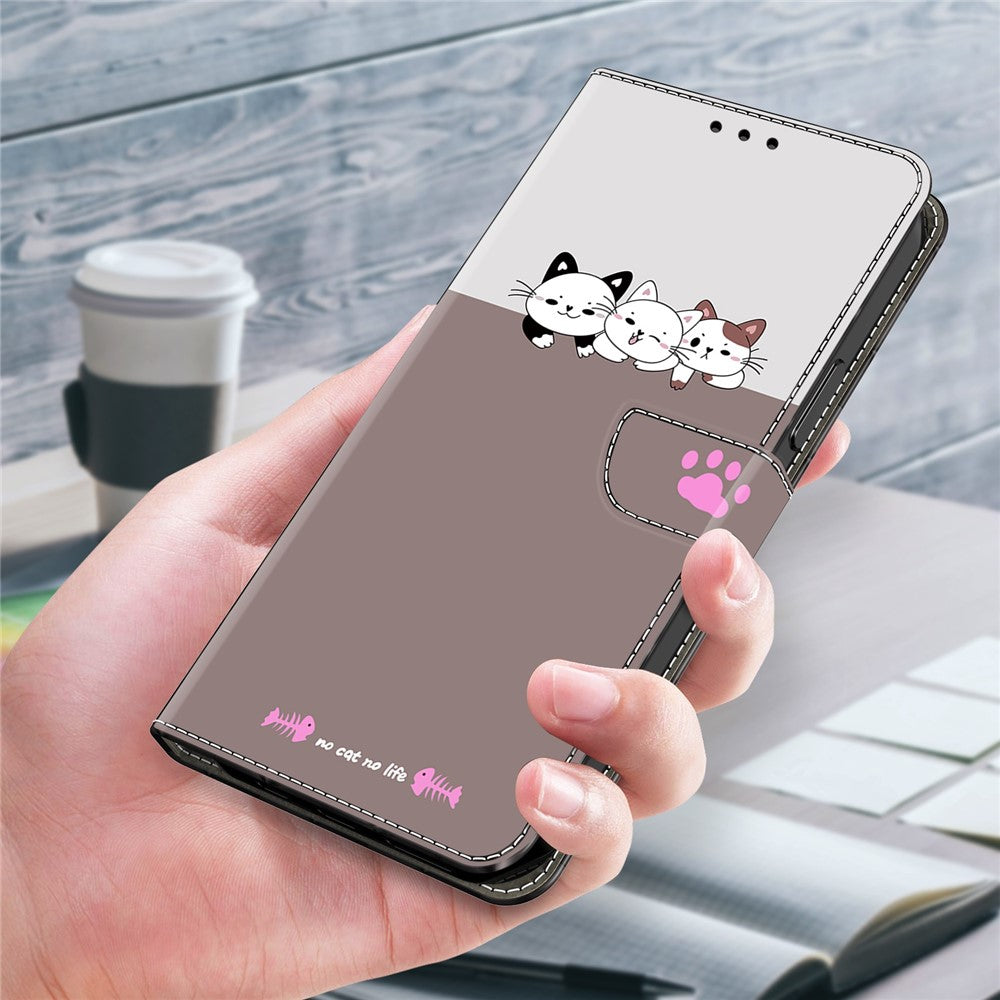 For Xiaomi Redmi 15C 4G (Global) (171mm)  /  Poco C85 4G (171mm) Case Foldable Stand Wallet Pattern Printing PU Leather Flip Phone Cover