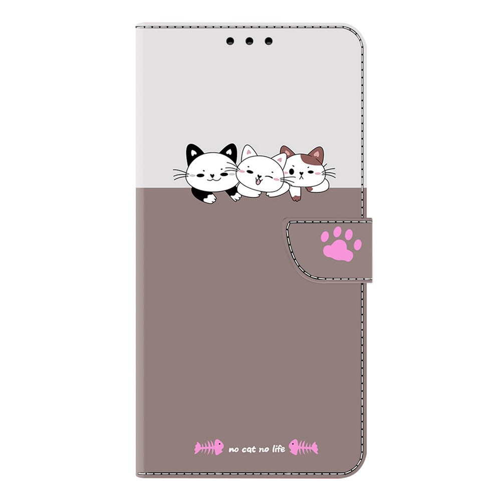 For Xiaomi Redmi 15C 4G (Global) (171mm)  /  Poco C85 4G (171mm) Case Foldable Stand Wallet Pattern Printing PU Leather Flip Phone Cover