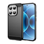 WANLONFENG For Xiaomi 17 Case with Screen Film LS Series Big Lens Hole Brushed Texture TPU Phone Cover