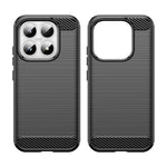 WANLONFENG For Xiaomi 17 Case with Screen Film LS Series Big Lens Hole Brushed Texture TPU Phone Cover