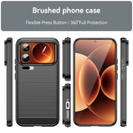 WANLONFENG For Xiaomi 17 Pro Max Case with Screen Film  LS Series Big Lens Hole Brushed Texture TPU Phone Cover