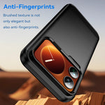 WANLONFENG For Xiaomi 17 Pro Max Case with Screen Film  LS Series Big Lens Hole Brushed Texture TPU Phone Cover