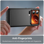 WANLONFENG For Xiaomi 17 Pro Max Case with Screen Film  LS Series Big Lens Hole Brushed Texture TPU Phone Cover