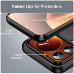 WANLONFENG For Xiaomi 17 Pro Max Case with Screen Film  LS Series Big Lens Hole Brushed Texture TPU Phone Cover