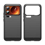 WANLONFENG For Xiaomi 17 Pro Max Case with Screen Film  LS Series Big Lens Hole Brushed Texture TPU Phone Cover