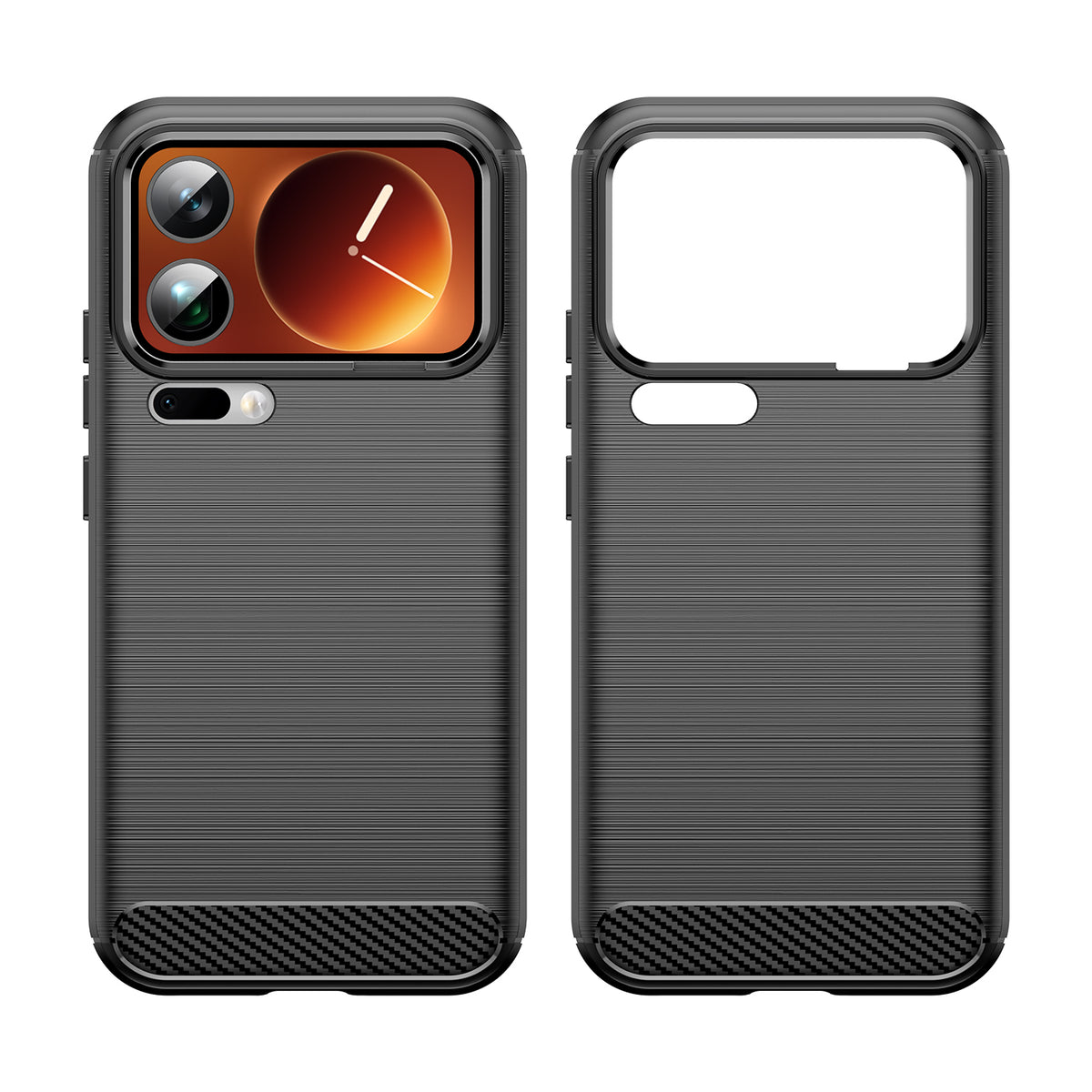 WANLONFENG For Xiaomi 17 Pro Max Case with Screen Film  LS Series Big Lens Hole Brushed Texture TPU Phone Cover