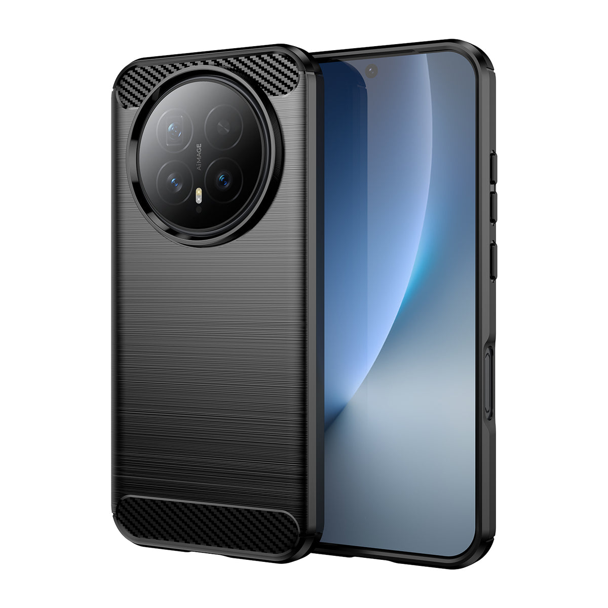 WANLONFENG For Honor Magic8 5G Case with Screen Film  LS Series Big Lens Hole Brushed Texture TPU Phone Cover