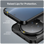 WANLONFENG For Honor Magic8 5G Case with Screen Film  LS Series Big Lens Hole Brushed Texture TPU Phone Cover