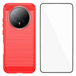 WANLONFENG For Honor Magic8 5G Case with Screen Film  LS Series Big Lens Hole Brushed Texture TPU Phone Cover