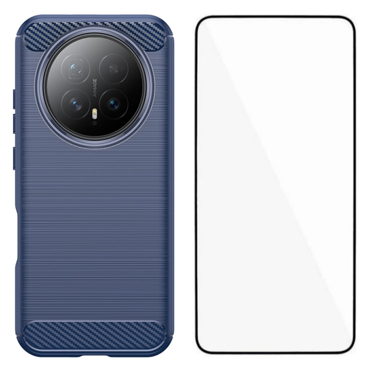 WANLONFENG For Honor Magic8 5G Case with Screen Film  LS Series Big Lens Hole Brushed Texture TPU Phone Cover