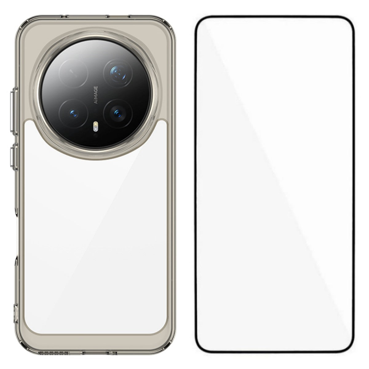 WANLONFENG For Honor Magic8 Pro 5G Phone Case  XC Series TPU Acrylic Cover with Tempered Glass (Big Lens Hole)