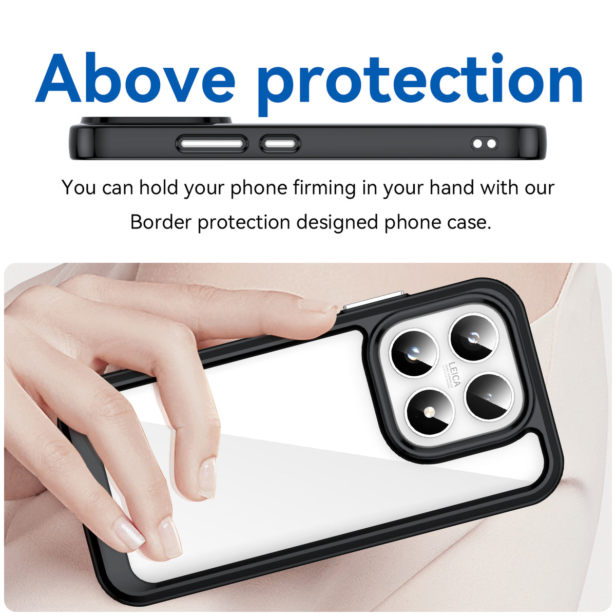 WANLONFENG For Xiaomi 17 Phone Case  XC Series TPU Acrylic Cover with Tempered Glass (Big Lens Hole)