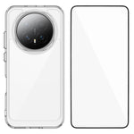 WANLONFENG For Honor Magic8 5G Case  MF Series TPU Acrylic Clear Phone Cover with Tempered Glass Film