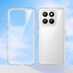 WANLONFENG til Honor 400 Smart 4G / Honor X7d 4G / Honor 400 Smart 5G, cover i MF-serien af TPU og akryl, gennemsigtigt mobilcover med hærdet glasfilm