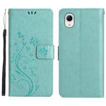Til Samsung Galaxy A23e Præget Blomster Sommerfugl Telefoncover PU Læder Stødsikkert Pung Stander Etui