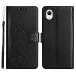 Til Samsung Galaxy A23e Præget Blomster Sommerfugl Telefoncover PU Læder Stødsikkert Pung Stander Etui