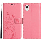 Til Samsung Galaxy A23e Præget Blomster Sommerfugl Telefoncover PU Læder Stødsikkert Pung Stander Etui