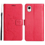 Til Samsung Galaxy A23e Præget Blomster Sommerfugl Telefoncover PU Læder Stødsikkert Pung Stander Etui