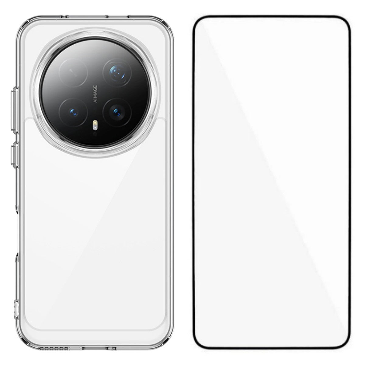 WANLONFENG For Honor Magic8 Pro 5G Case  MF Series TPU Acrylic Clear Phone Cover with Tempered Glass Film