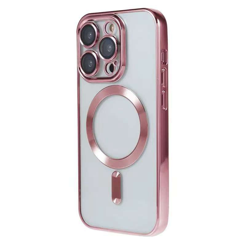For iPhone 13 Pro Max Magnetic Case CD Veins Glass Lens Guard TPU Phone Back Cover