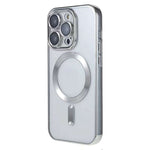 For iPhone 13 Pro Max Magnetic Case CD Veins Glass Lens Guard TPU Phone Back Cover