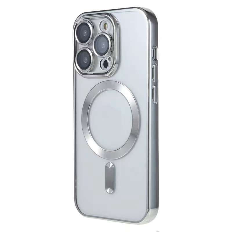 For iPhone 13 Pro Max Magnetic Case CD Veins Glass Lens Guard TPU Phone Back Cover