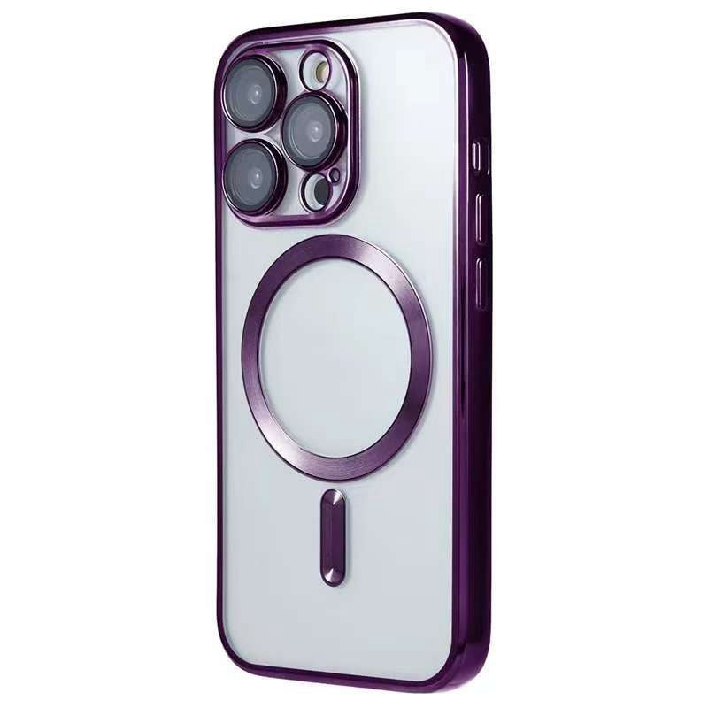 Magnetiskt skal för iPhone 13 Pro Max CD-vener glaslinsskydd TPU mobilbaksida