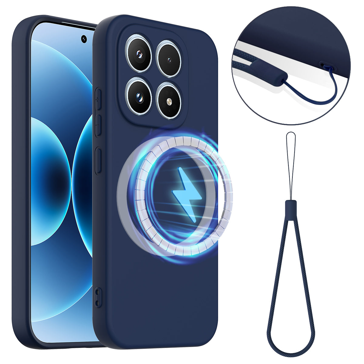 For Xiaomi 17 Case Magnetic Case Anti-Drop Liquid Silicone Phone Cover